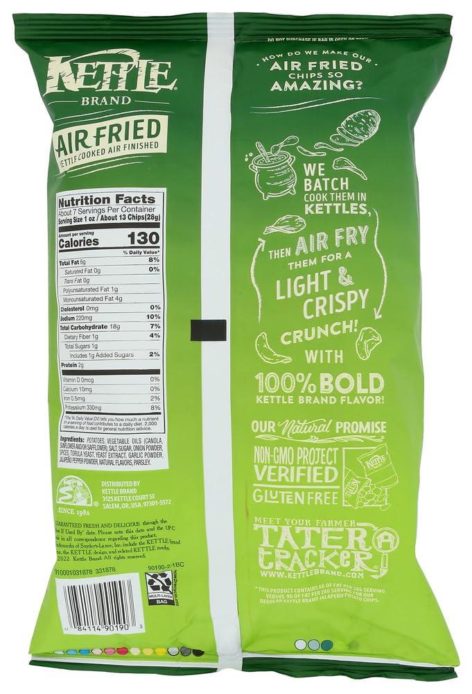 image:imageKettle Brand Potato Chips Air Fried Sea Salt and Vinegar Kettle Chips 65 Oz Pack of 12Jalapeno
