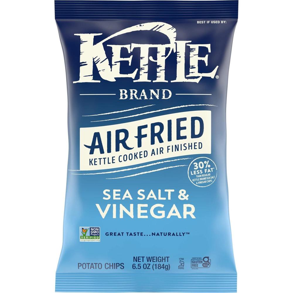 image:imageKettle Brand Potato Chips Air Fried Sea Salt and Vinegar Kettle Chips 65 Oz Pack of 12Sea Salt and Vinegar