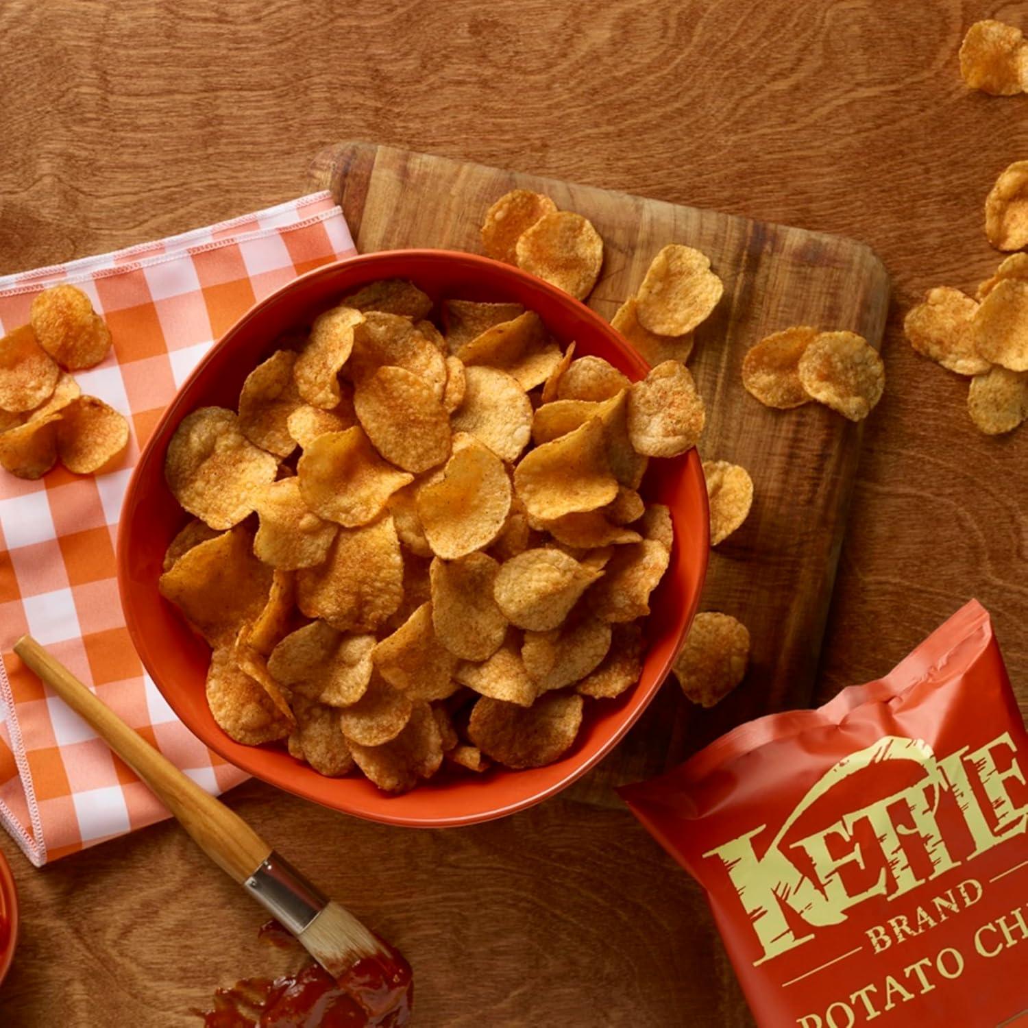 image:imageKettle Brand Potato Chips Krinkle Cut Dill Pickle Kettle Chips Snack Bag 2 Oz Pack of 6Backyard Barbeque