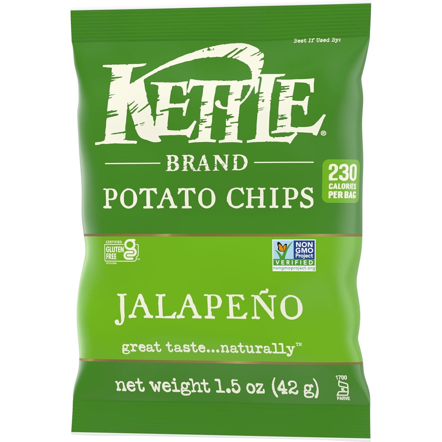 image:imageKettle Brand Potato Chips Krinkle Cut Salt amp Fresh Ground Pepper Kettle Chips 15 Oz Pack of 24Jalapeno