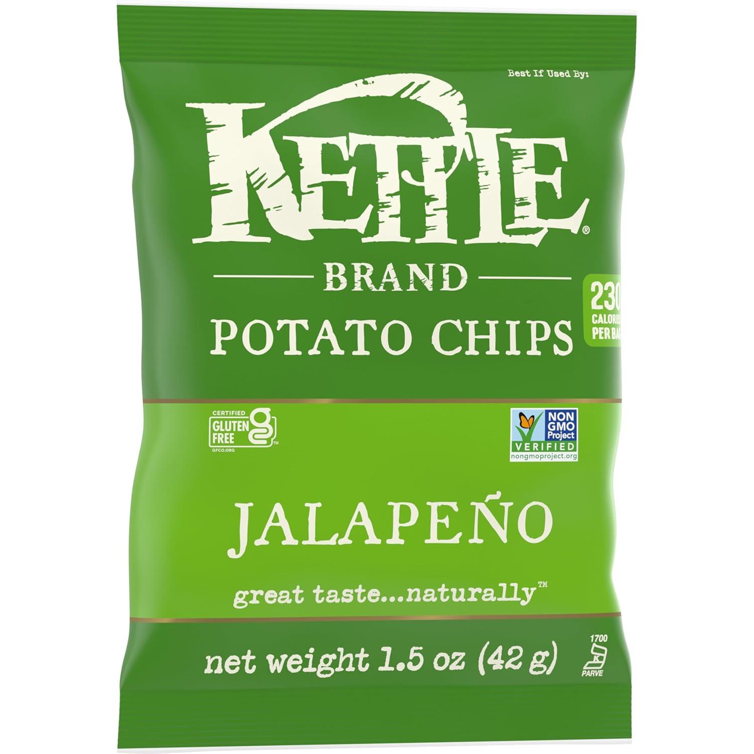image:imageKettle Brand Potato Chips Krinkle Cut Salt amp Fresh Ground Pepper Kettle Chips 15 Oz Pack of 24Jalapeno