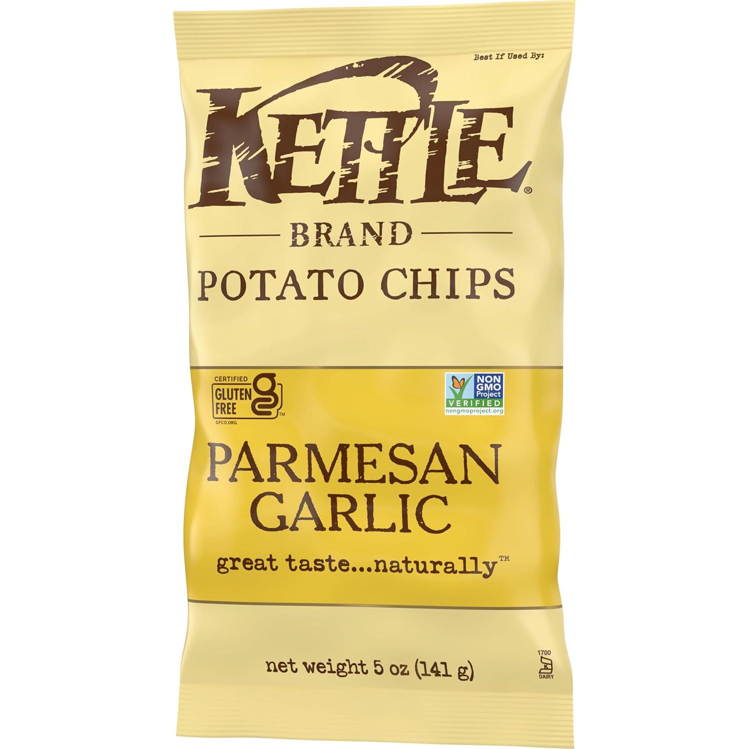 image:imageKettle Brand Potato Chips Krinkle Cut Salt amp Fresh Ground Pepper Kettle Chips 15 Oz Pack of 24Parmesan Garlic