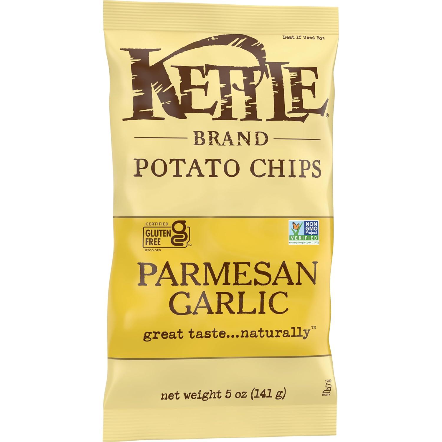 image:imageKettle Brand Potato Chips Krinkle Cut Salt amp Fresh Ground Pepper Kettle Chips 15 Oz Pack of 24Parmesan Garlic