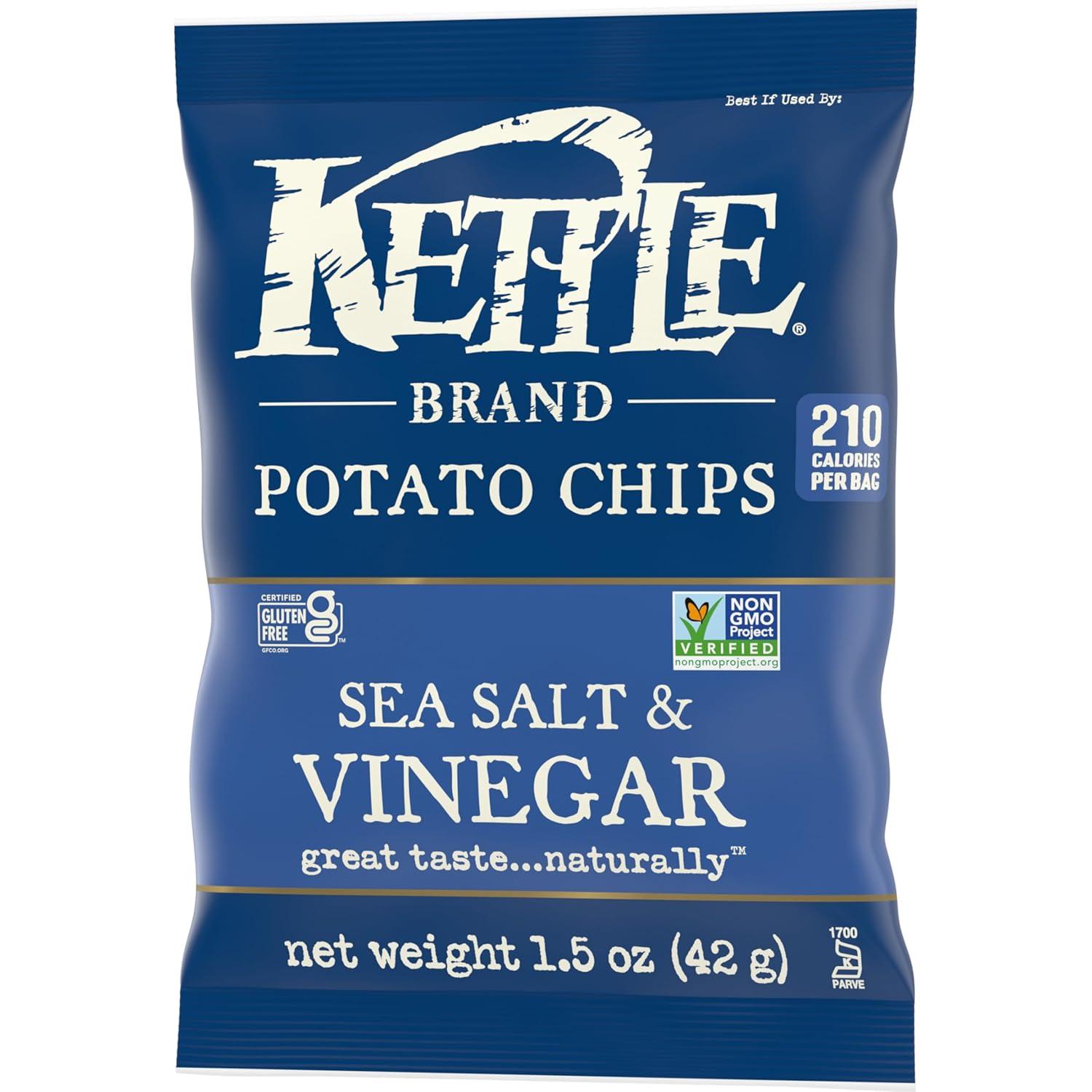 image:imageKettle Brand Potato Chips Krinkle Cut Salt amp Fresh Ground Pepper Kettle Chips 15 Oz Pack of 24Salt And Vinegar