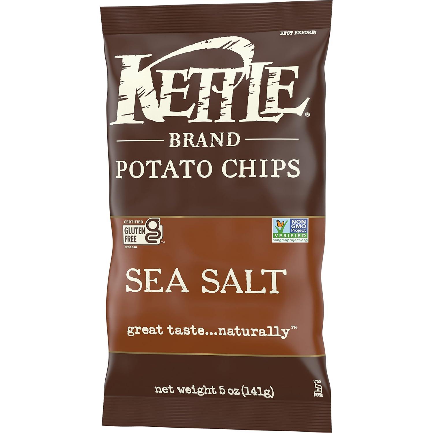 image:imageKettle Brand Potato Chips Krinkle Cut Salt amp Fresh Ground Pepper Kettle Chips 15 Oz Pack of 24Sea Salt