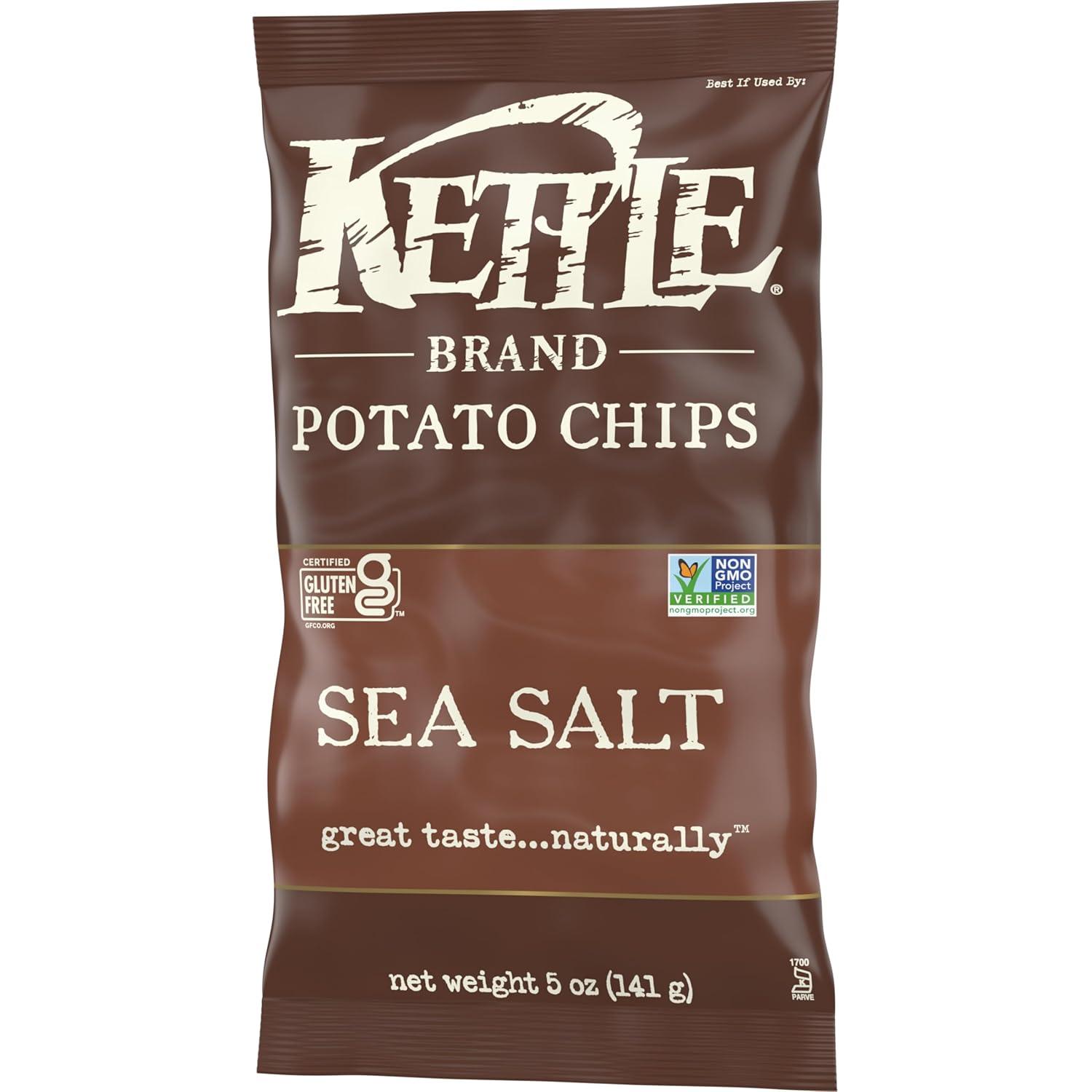image:imageKettle Brand Potato Chips Krinkle Cut Salt amp Fresh Ground Pepper Kettle Chips 15 Oz Pack of 24Sea Salt