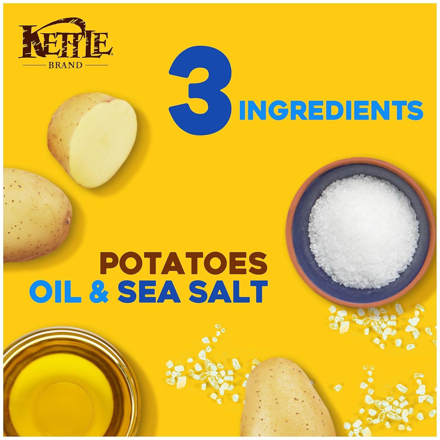 image:imageKettle Brand Potato Chips Krinkle Cut Salt amp Fresh Ground Pepper Kettle Chips 15 Oz Pack of 24Sea Salt