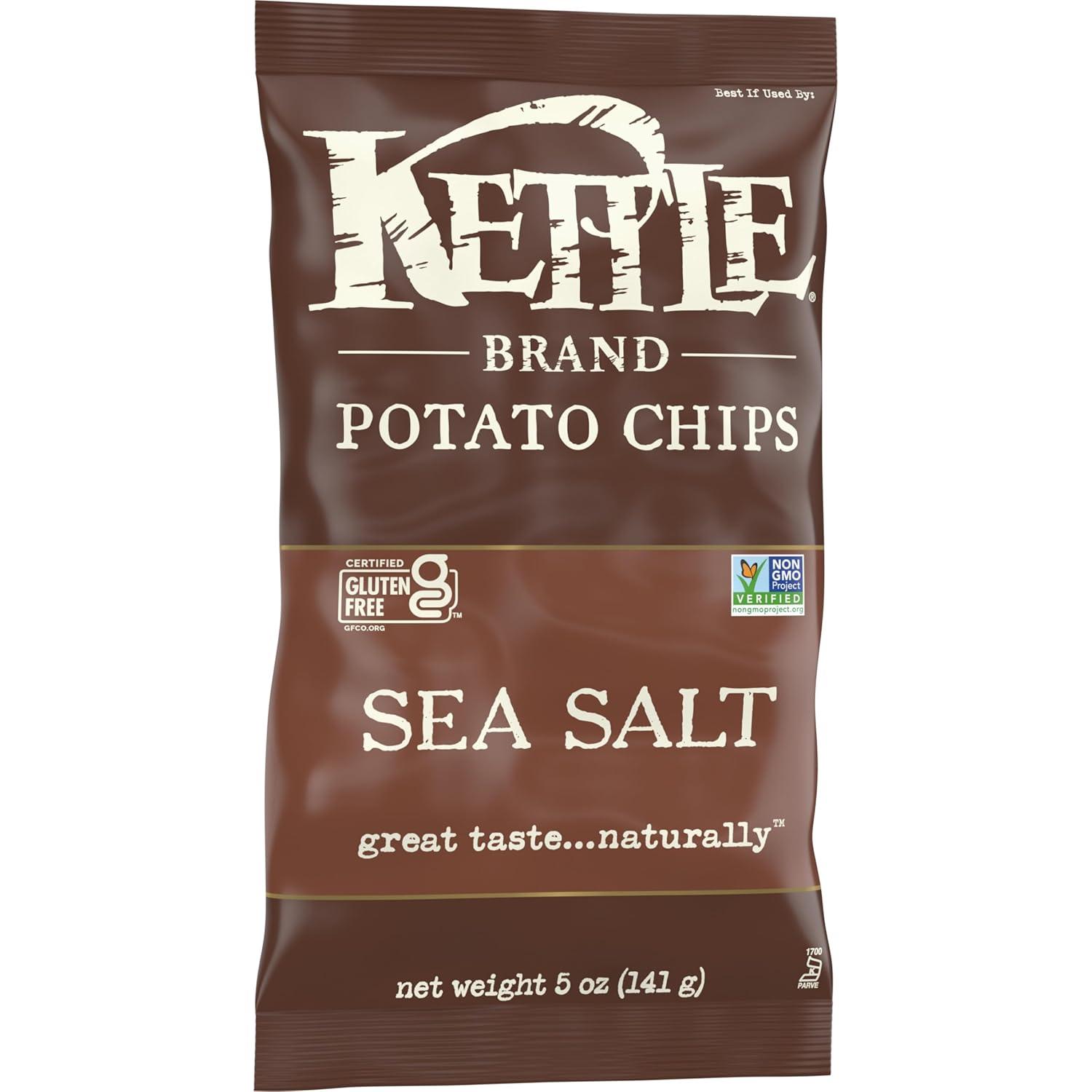image:imageKettle Brand Potato Chips Krinkle Cut Salt amp Fresh Ground Pepper Kettle Chips 15 Oz Pack of 24Sea Salt