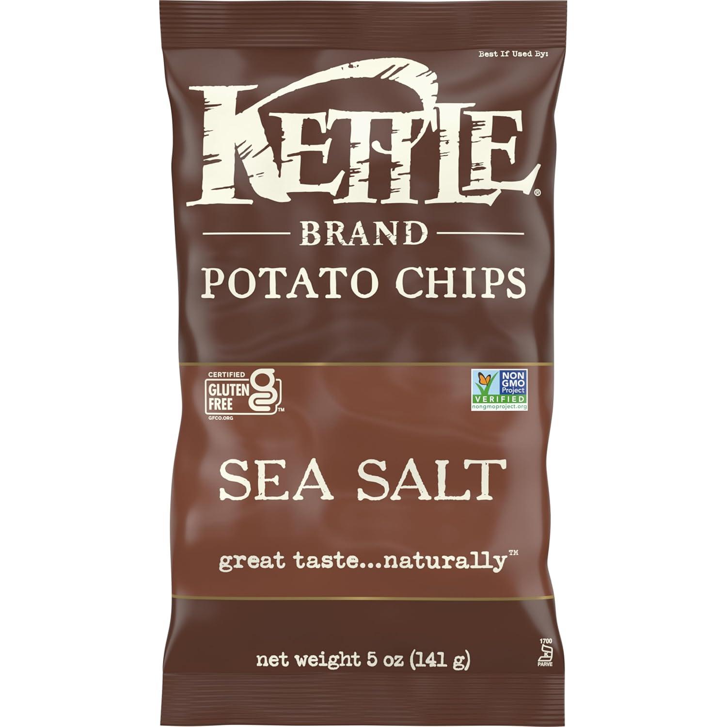 image:imageKettle Brand Potato Chips Krinkle Cut Salt amp Fresh Ground Pepper Kettle Chips 15 Oz Pack of 24Sea Salt