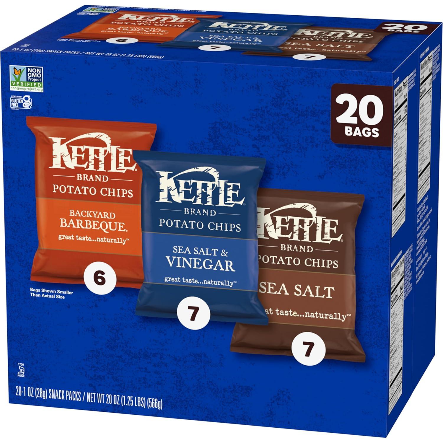 image:imageKettle Brand Potato Chips Krinkle Cut Salt amp Fresh Ground Pepper Kettle Chips 15 Oz Pack of 24Variety Pack 2