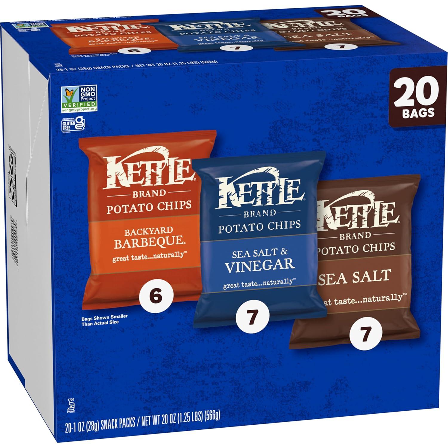 image:imageKettle Brand Potato Chips Krinkle Cut Salt amp Fresh Ground Pepper Kettle Chips 15 Oz Pack of 24Variety Pack 2