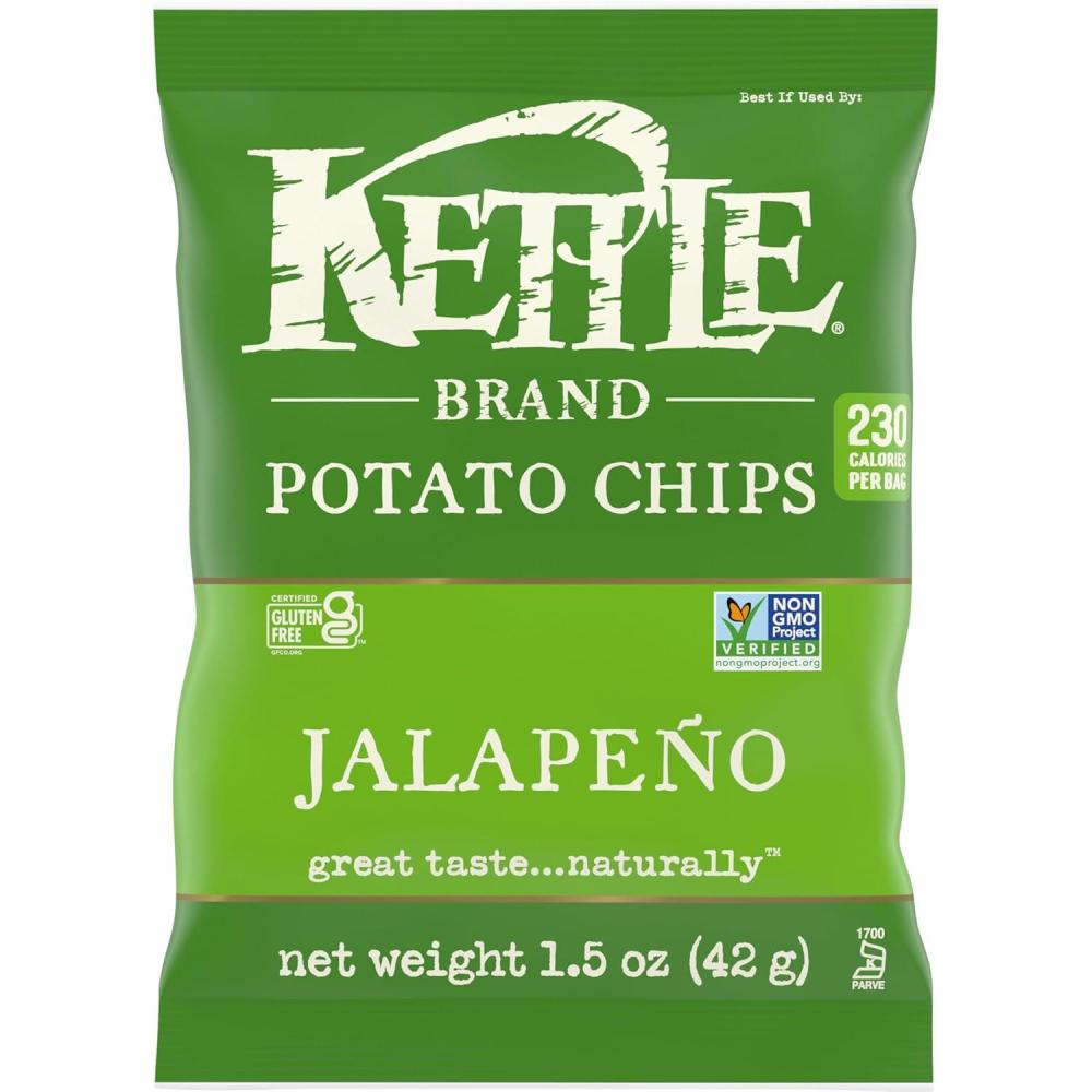 image:imageKettle Brand Potato Chips Krinkle Cut Salt amp Fresh Ground Pepper Kettle Chips 15 Oz Pack of 24Jalapeno
