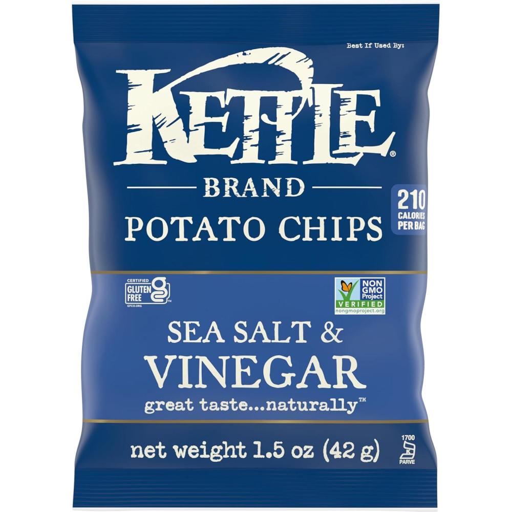 image:imageKettle Brand Potato Chips Krinkle Cut Salt amp Fresh Ground Pepper Kettle Chips 15 Oz Pack of 24Salt And Vinegar