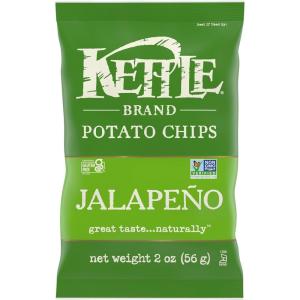Kettle Brand Potato Chips, Krinkle Cut, Dill Pickle Kettle Chips, Snack Bag 2 Oz (Pack of 6)(Jalapeno)