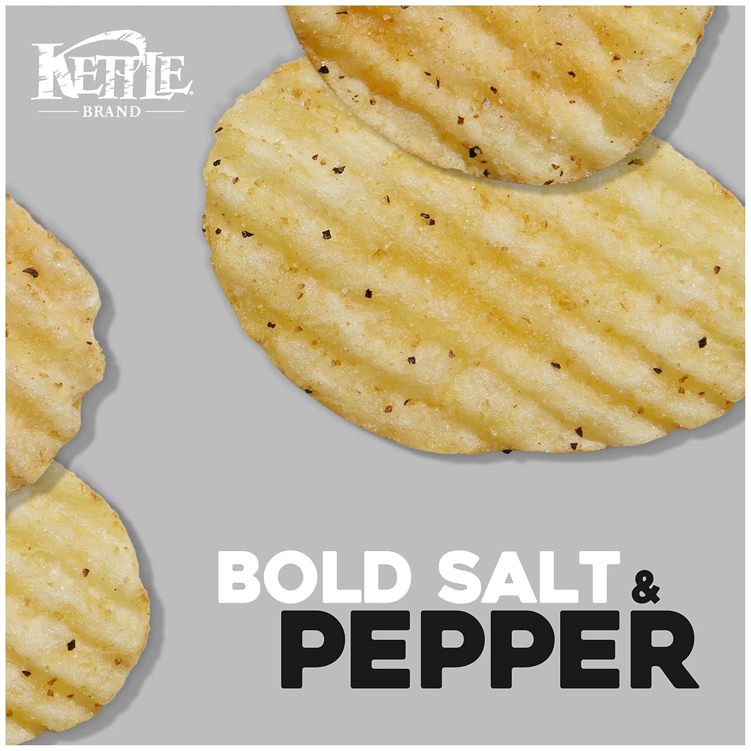 image:imageKettle Brand Krinkle Cut Salt and Fresh Ground Pepper Kettle Potato Chips GlutenFree NonGMO 75 oz BagKrinkle Cut Salt Fresh Ground Pepper