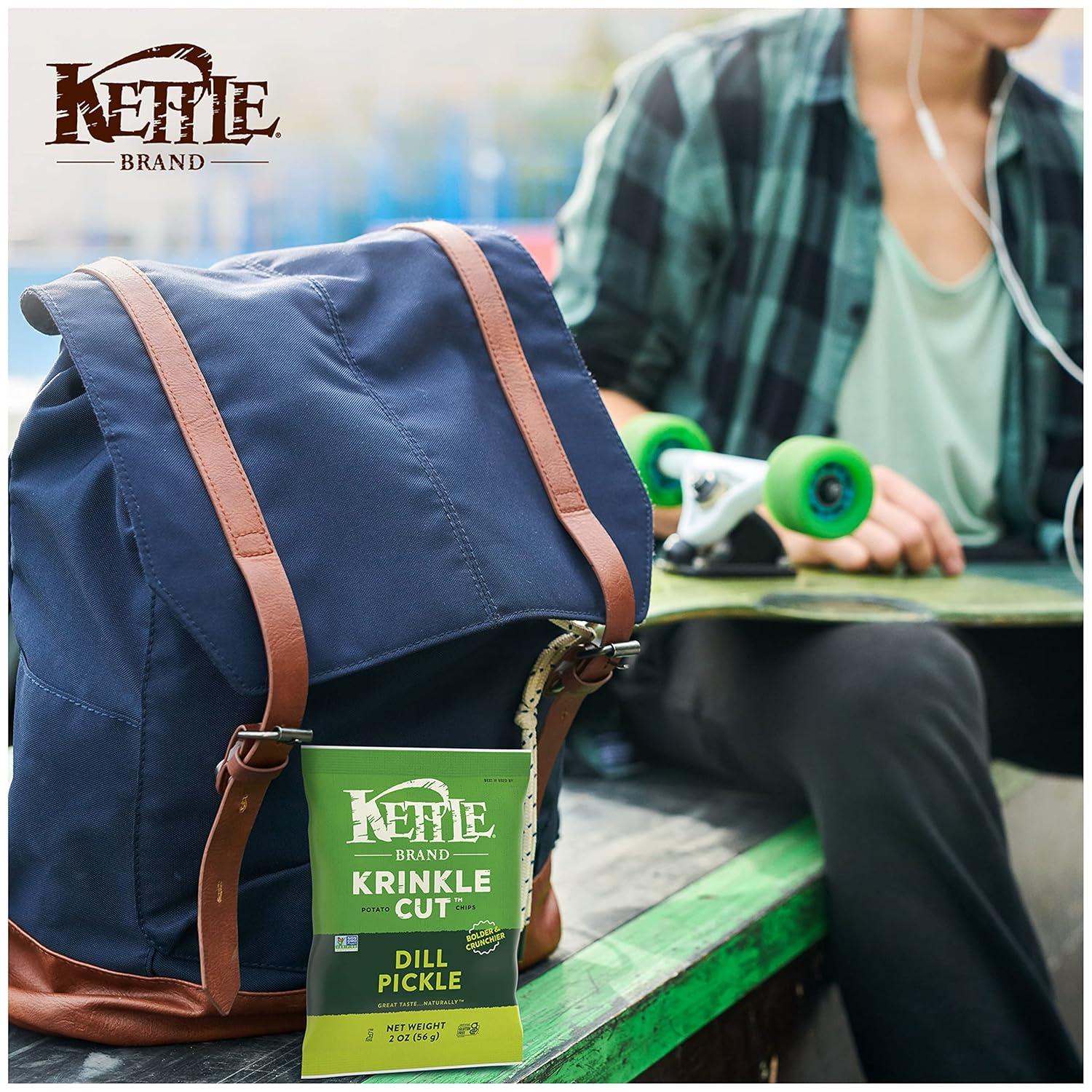 image:imageKettle Brand Potato Chips Krinkle Cut Dill Pickle Kettle Chips 5 OzKrinkle Cut Dill Pickle
