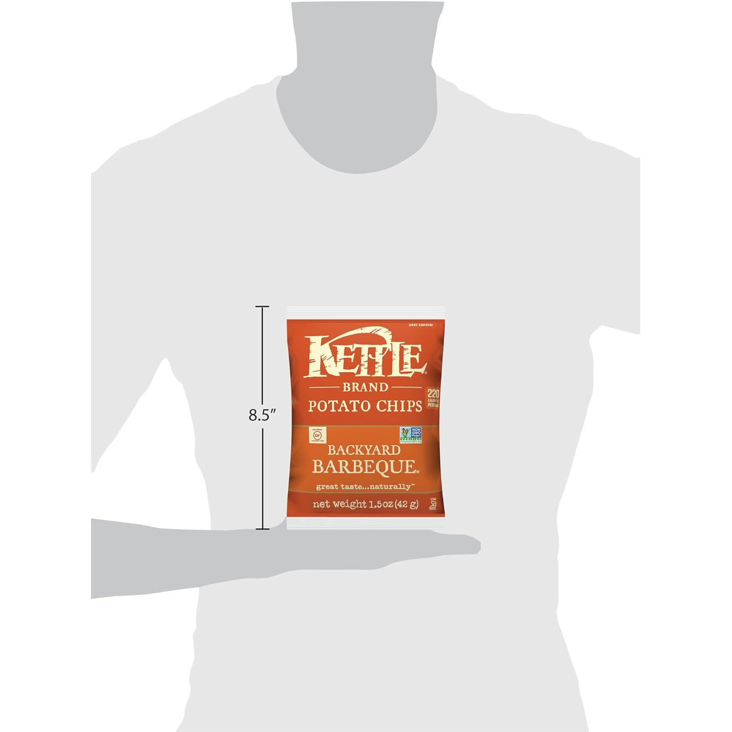 image:imageKettle Brand Potato Chips Krinkle Cut Dill Pickle Kettle Chips Snack Bag 2 OzBackyard Barbeque