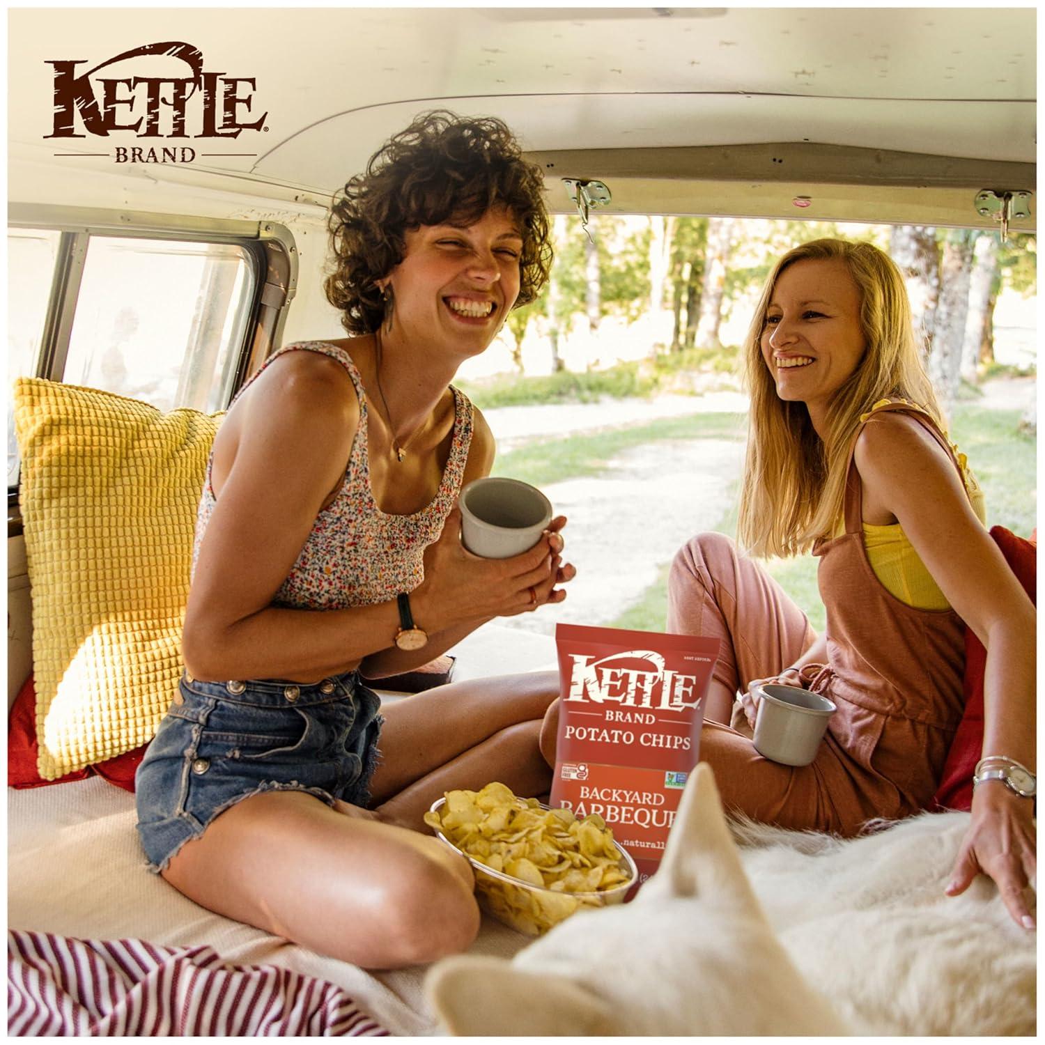 image:imageKettle Brand Potato Chips Krinkle Cut Dill Pickle Kettle Chips Snack Bag 2 OzBackyard Barbeque