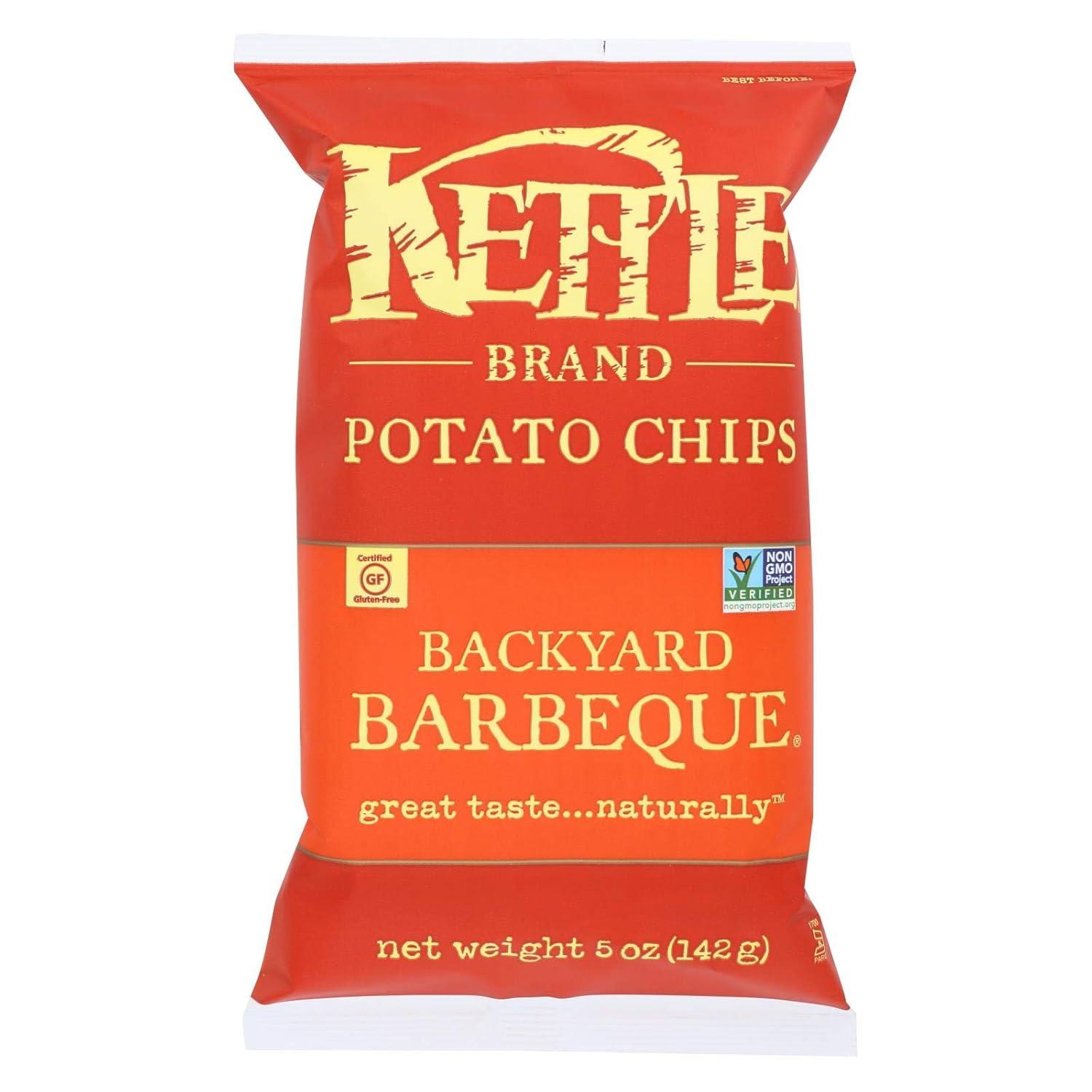 image:imageKettle Brand Potato Chips Krinkle Cut Dill Pickle Kettle Chips Snack Bag 2 OzBackyard Barbeque