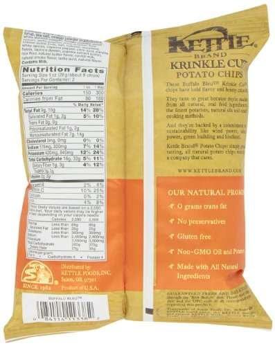 image:imageKettle Brand Potato Chips Krinkle Cut Dill Pickle Kettle Chips Snack Bag 2 OzBuffalo Bleu