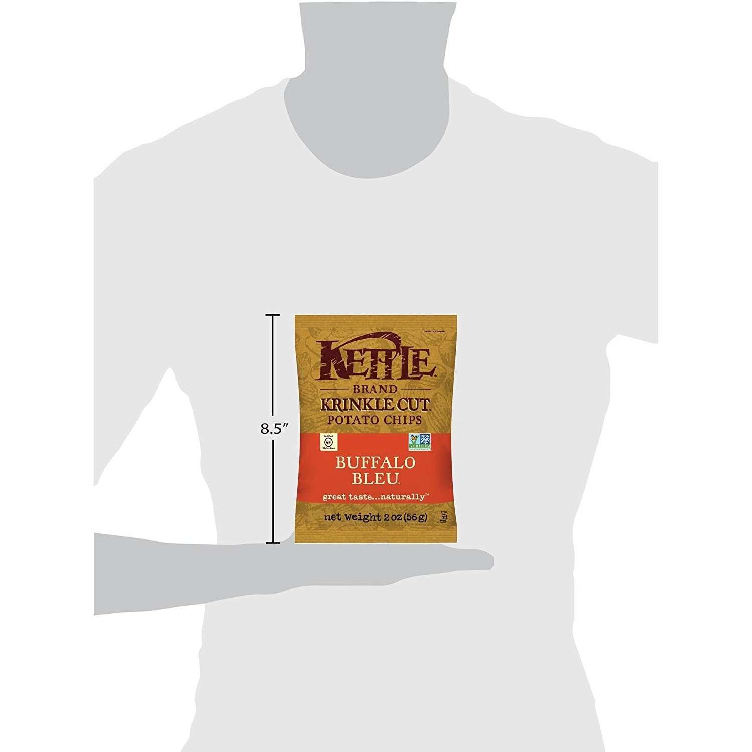 image:imageKettle Brand Potato Chips Krinkle Cut Dill Pickle Kettle Chips Snack Bag 2 OzBuffalo Bleu