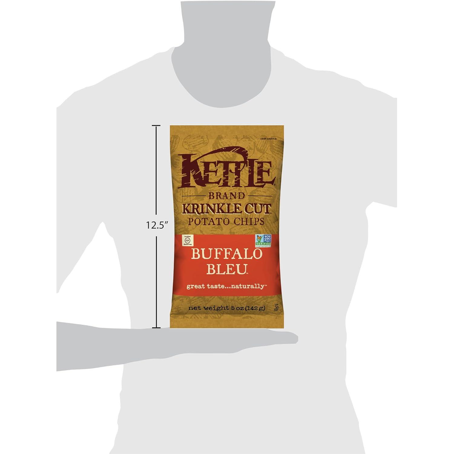 image:imageKettle Brand Potato Chips Krinkle Cut Dill Pickle Kettle Chips Snack Bag 2 OzBuffalo Bleu