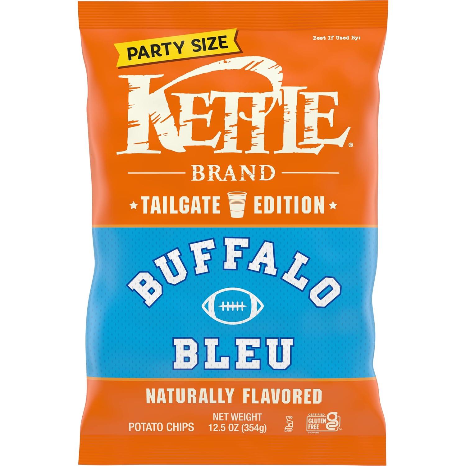 image:imageKettle Brand Potato Chips Krinkle Cut Dill Pickle Kettle Chips Snack Bag 2 OzBuffalo Bleu