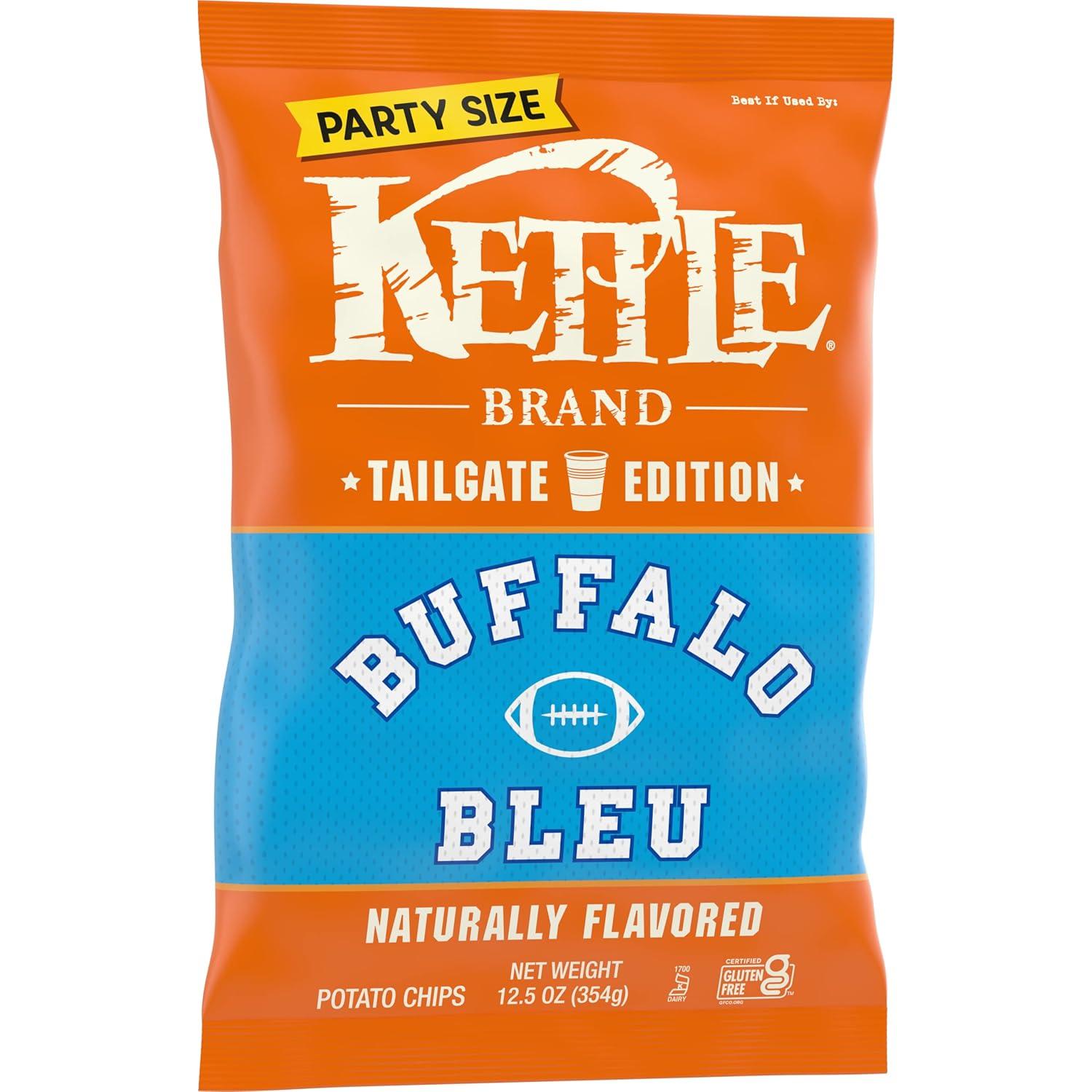 image:imageKettle Brand Potato Chips Krinkle Cut Dill Pickle Kettle Chips Snack Bag 2 OzBuffalo Bleu