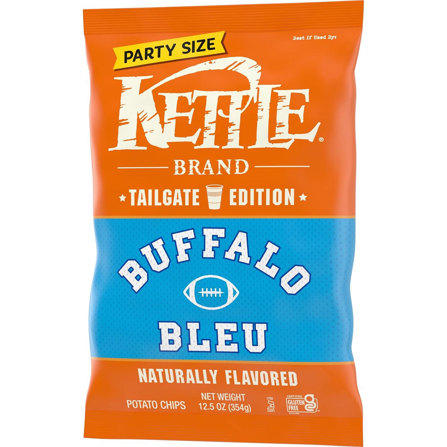 image:imageKettle Brand Potato Chips Krinkle Cut Dill Pickle Kettle Chips Snack Bag 2 OzBuffalo Bleu