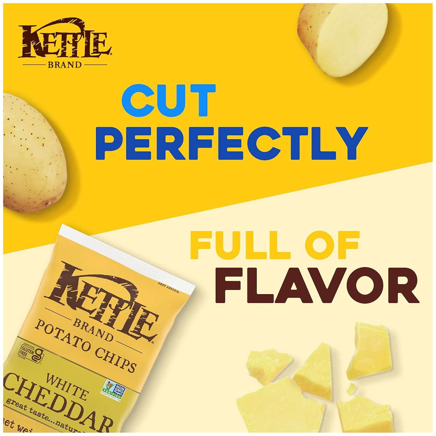 image:imageKettle Brand Potato Chips Krinkle Cut Dill Pickle Kettle Chips Snack Bag 2 OzCheddar Cheese