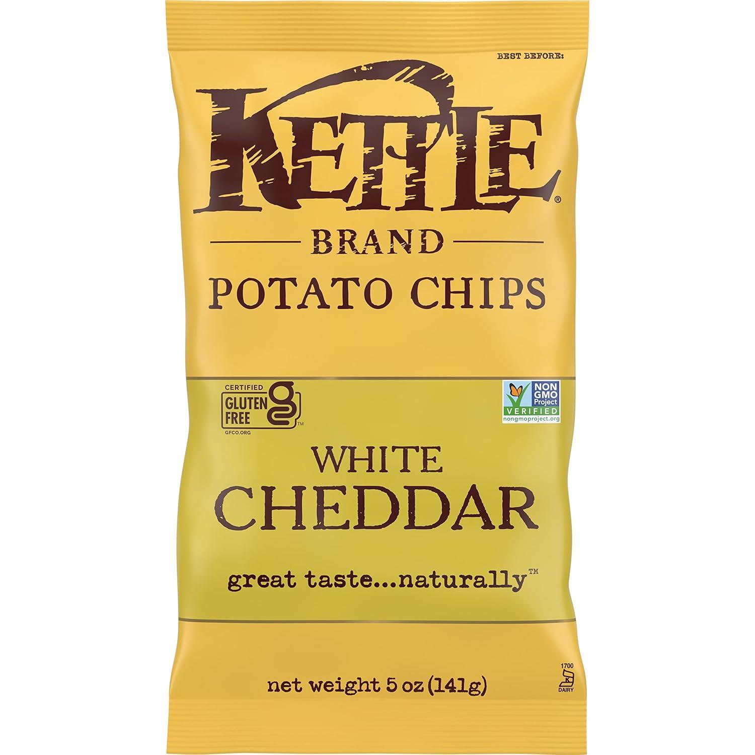 image:imageKettle Brand Potato Chips Krinkle Cut Dill Pickle Kettle Chips Snack Bag 2 OzCheddar Cheese