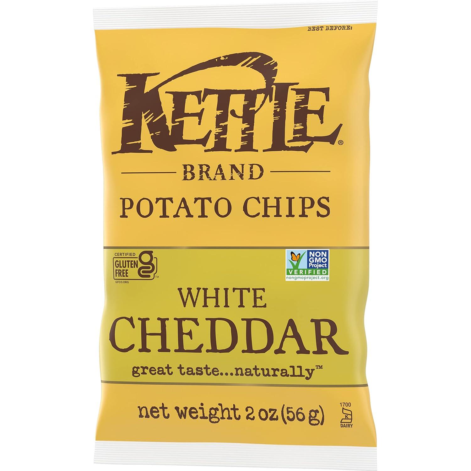 image:imageKettle Brand Potato Chips Krinkle Cut Dill Pickle Kettle Chips Snack Bag 2 OzCheddar Cheese