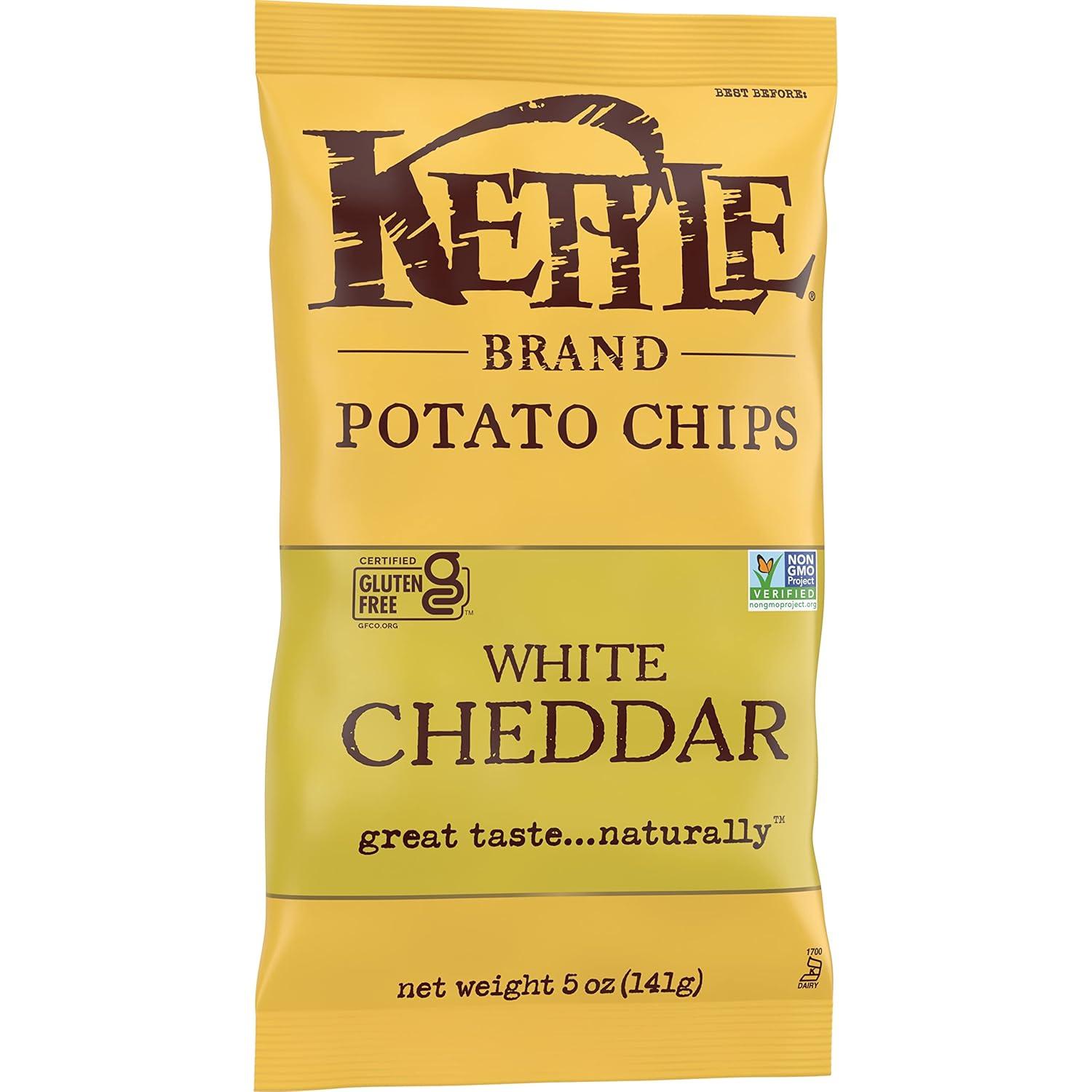 image:imageKettle Brand Potato Chips Krinkle Cut Dill Pickle Kettle Chips Snack Bag 2 OzCheddar Cheese