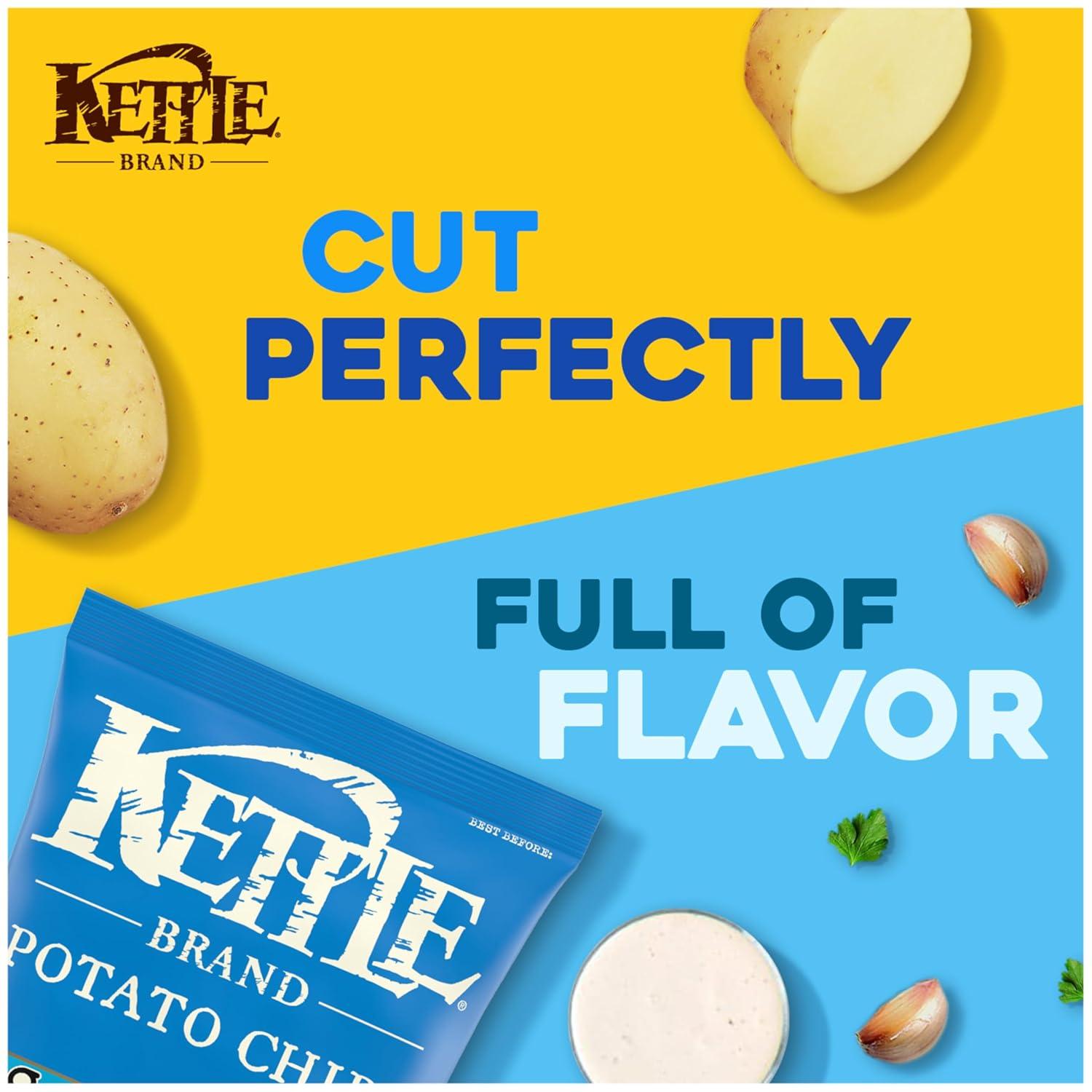 image:imageKettle Brand Potato Chips Krinkle Cut Dill Pickle Kettle Chips Snack Bag 2 OzFarmstand Ranch