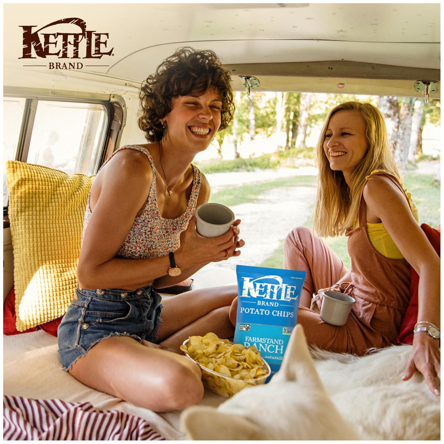 image:imageKettle Brand Potato Chips Krinkle Cut Dill Pickle Kettle Chips Snack Bag 2 OzFarmstand Ranch
