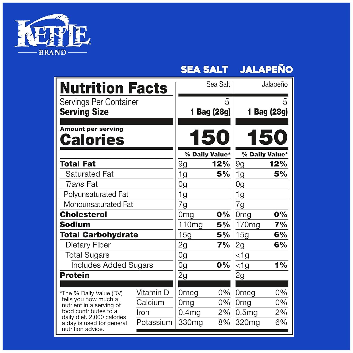 image:imageKettle Brand Potato Chips Krinkle Cut Dill Pickle Kettle Chips Snack Bag 2 OzJalapeno and Sea Salt Variety Pack