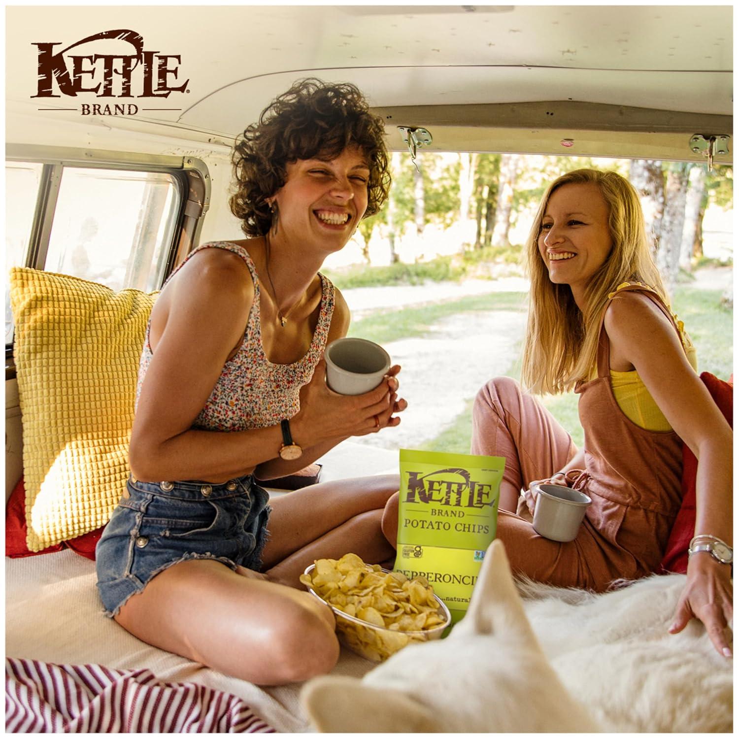 image:imageKettle Brand Potato Chips Krinkle Cut Dill Pickle Kettle Chips Snack Bag 2 OzPepper