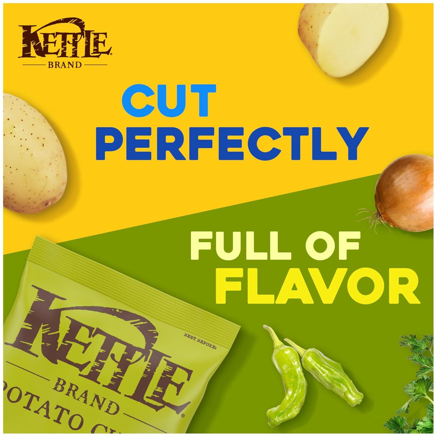 image:imageKettle Brand Potato Chips Krinkle Cut Dill Pickle Kettle Chips Snack Bag 2 OzPepper