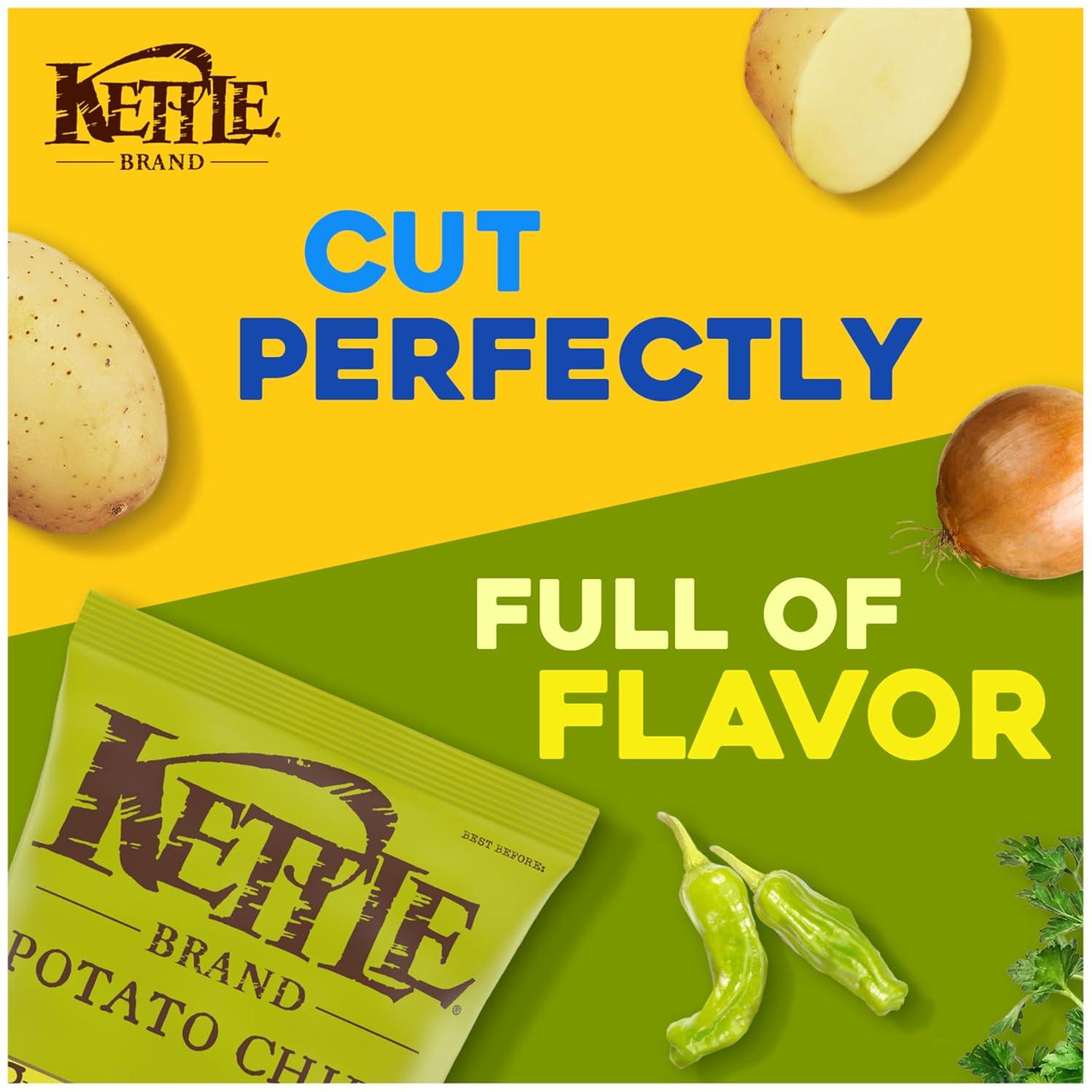 image:imageKettle Brand Potato Chips Krinkle Cut Dill Pickle Kettle Chips Snack Bag 2 OzPepperoncini