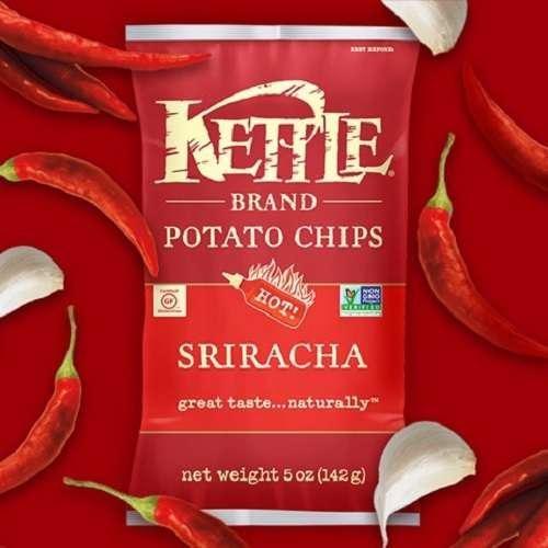 image:imageKettle Brand Potato Chips Krinkle Cut Dill Pickle Kettle Chips Snack Bag 2 OzSriracha