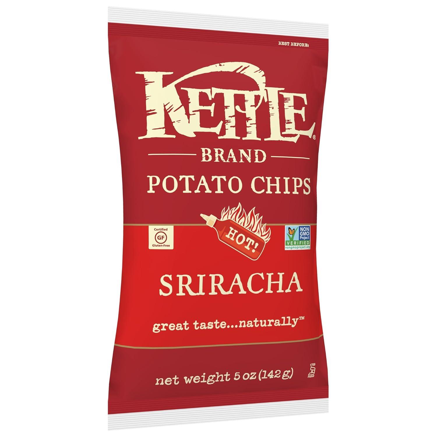 image:imageKettle Brand Potato Chips Krinkle Cut Dill Pickle Kettle Chips Snack Bag 2 OzSriracha