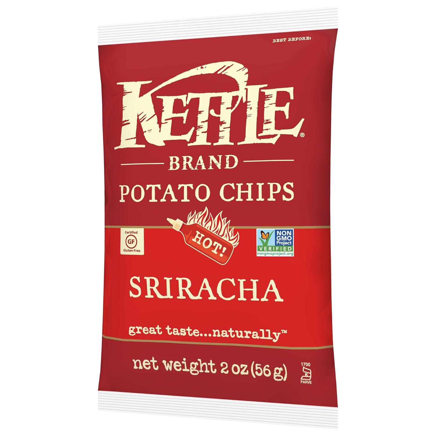 image:imageKettle Brand Potato Chips Krinkle Cut Dill Pickle Kettle Chips Snack Bag 2 OzSriracha
