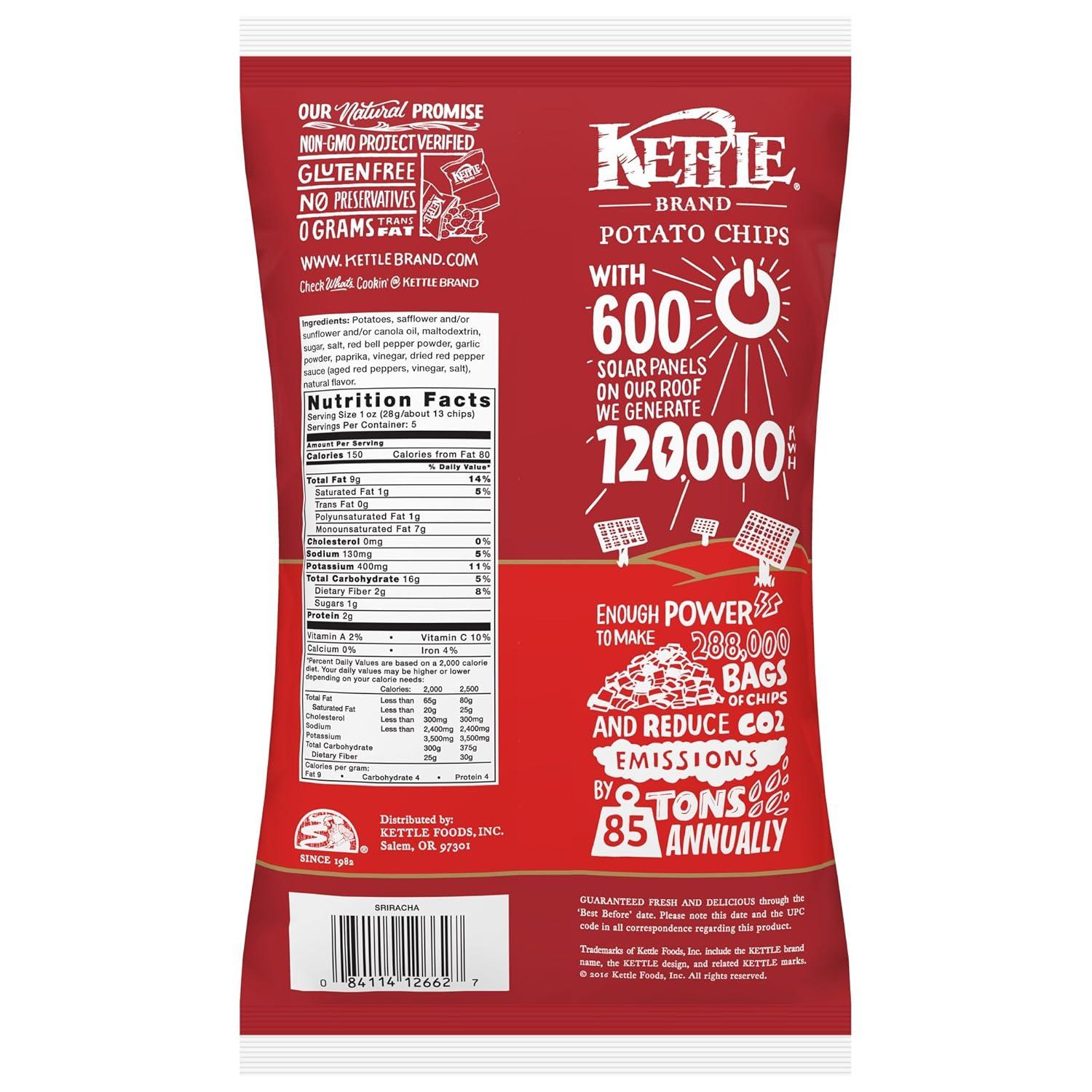 image:imageKettle Brand Potato Chips Krinkle Cut Dill Pickle Kettle Chips Snack Bag 2 OzSriracha