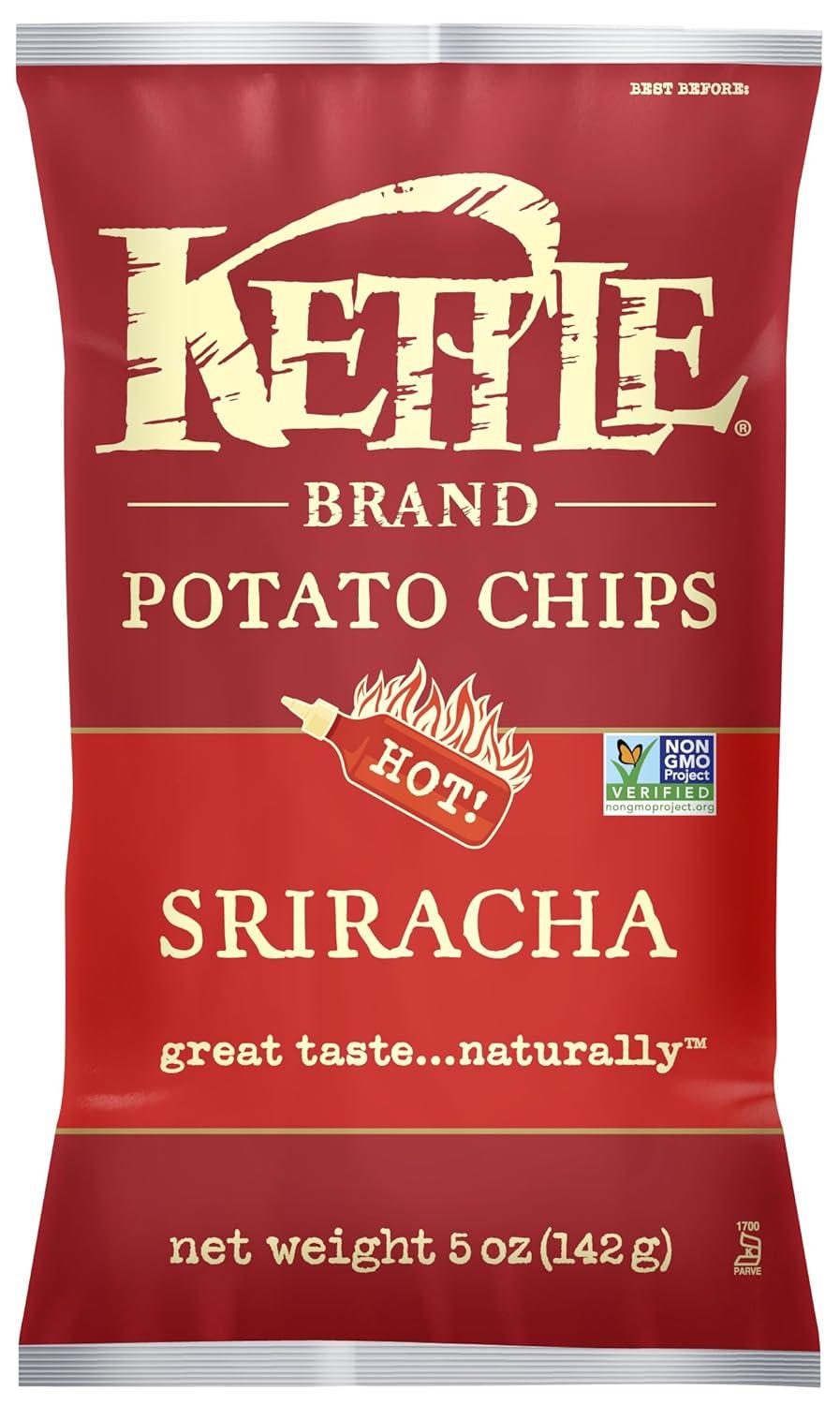 image:imageKettle Brand Potato Chips Krinkle Cut Dill Pickle Kettle Chips Snack Bag 2 OzSriracha