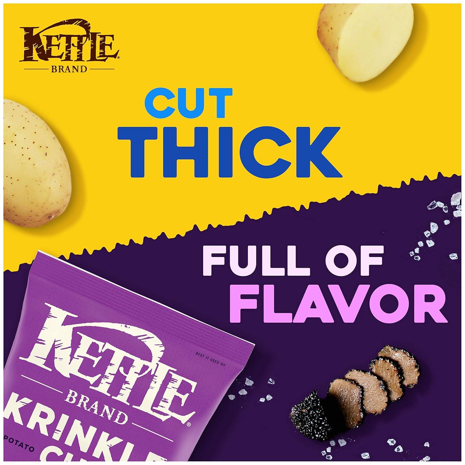 image:imageKettle Brand Potato Chips Krinkle Cut Dill Pickle Kettle Chips Snack Bag 2 OzTruffle Oil Sea Salt