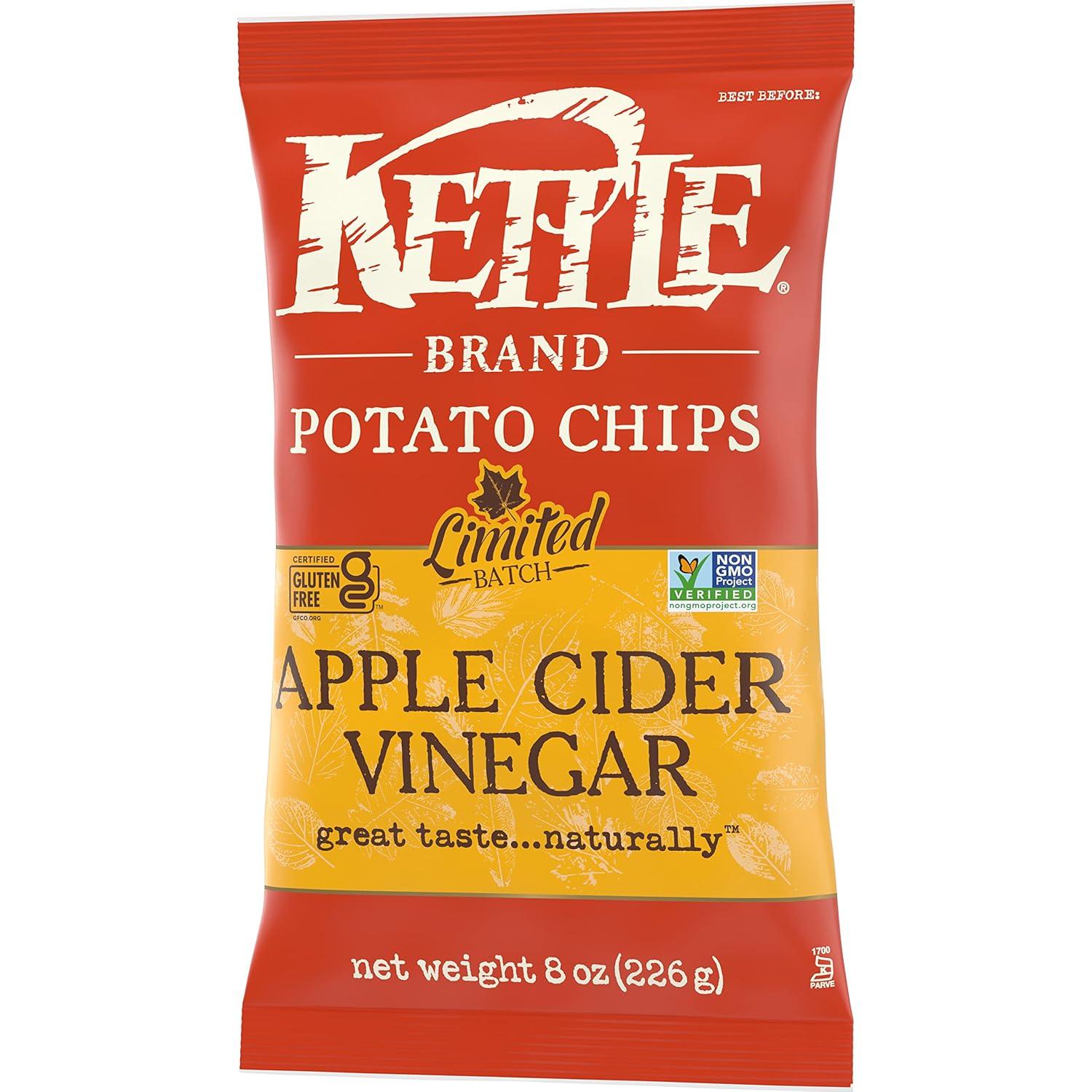 image:imageKettle Brand Potato Chips Krinkle Cut Dill Pickle Kettle Chips Snack Bag 2 OzVinegar