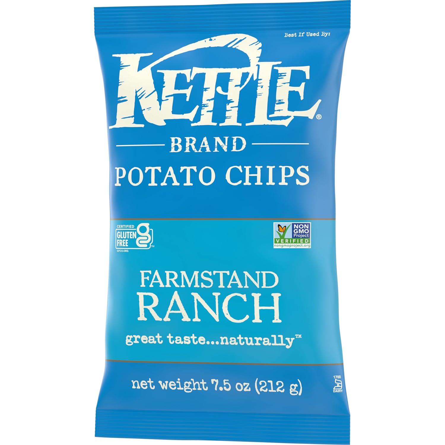 image:imageKettle Brand Potato Chips Krinkle Cut Habanero Lime Kettle Chips 75 OzFarmstand Ranch