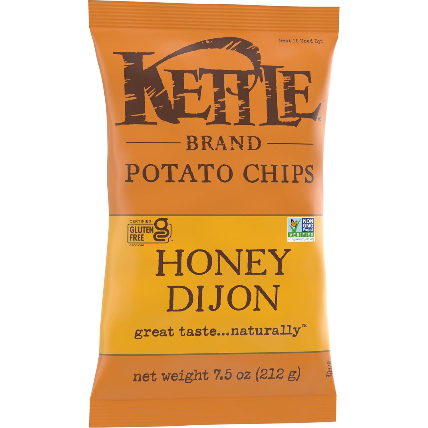 image:imageKettle Brand Potato Chips Krinkle Cut Habanero Lime Kettle Chips 75 OzHoney Dijon