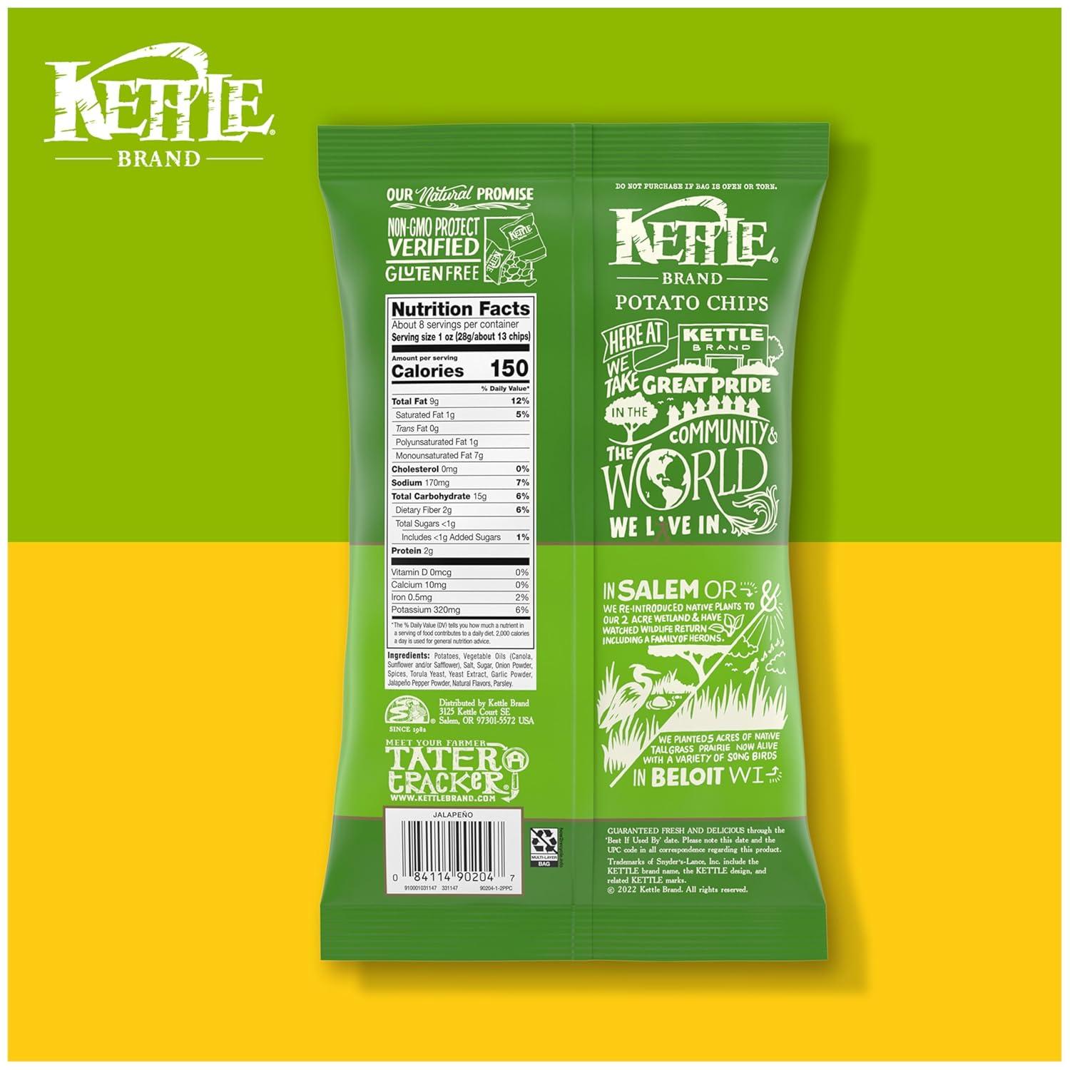 image:imageKettle Brand Potato Chips Krinkle Cut Habanero Lime Kettle Chips 75 OzJalapeno