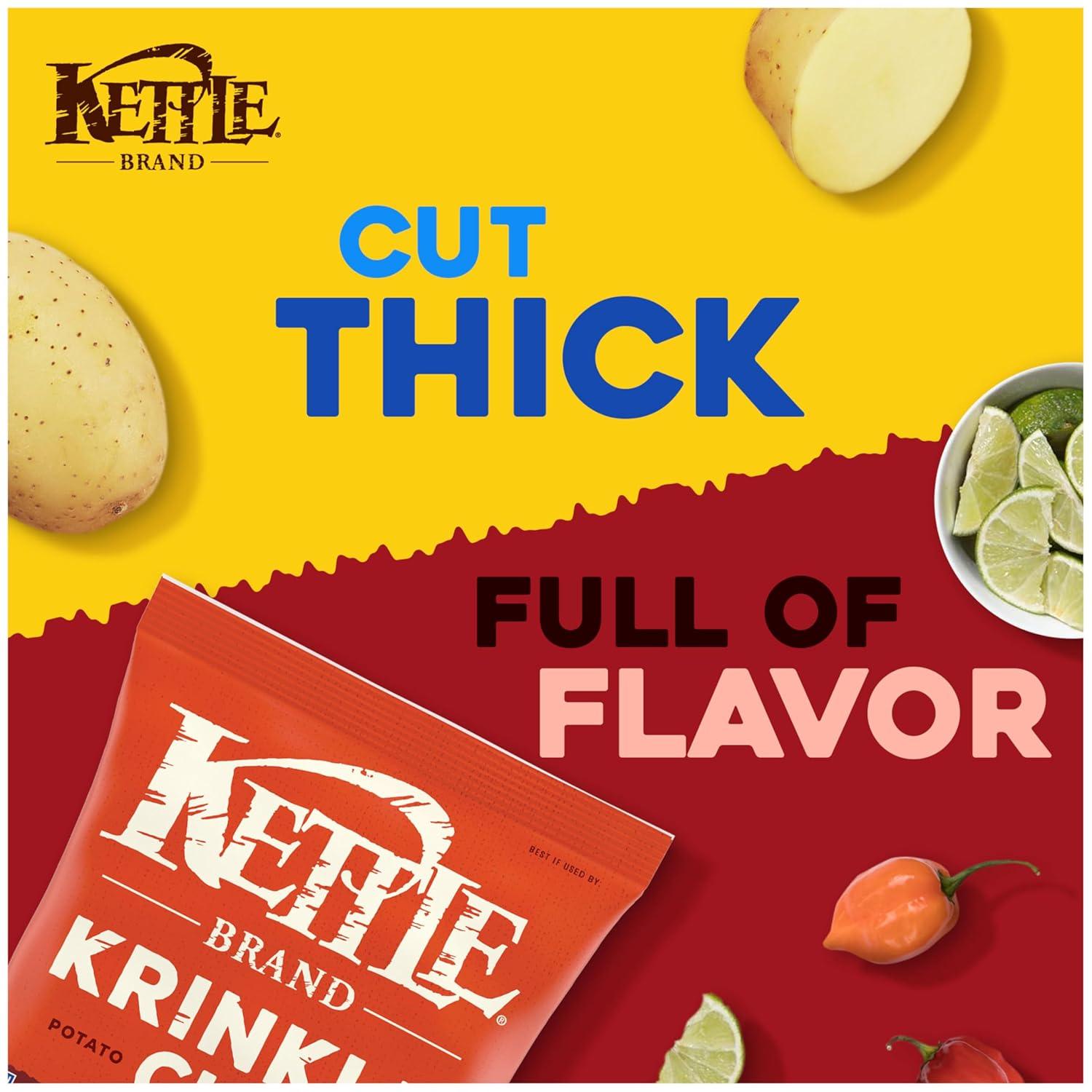 image:imageKettle Brand Potato Chips Krinkle Cut Habanero Lime Kettle Chips 75 OzKrinkle Cut Habanero Lime